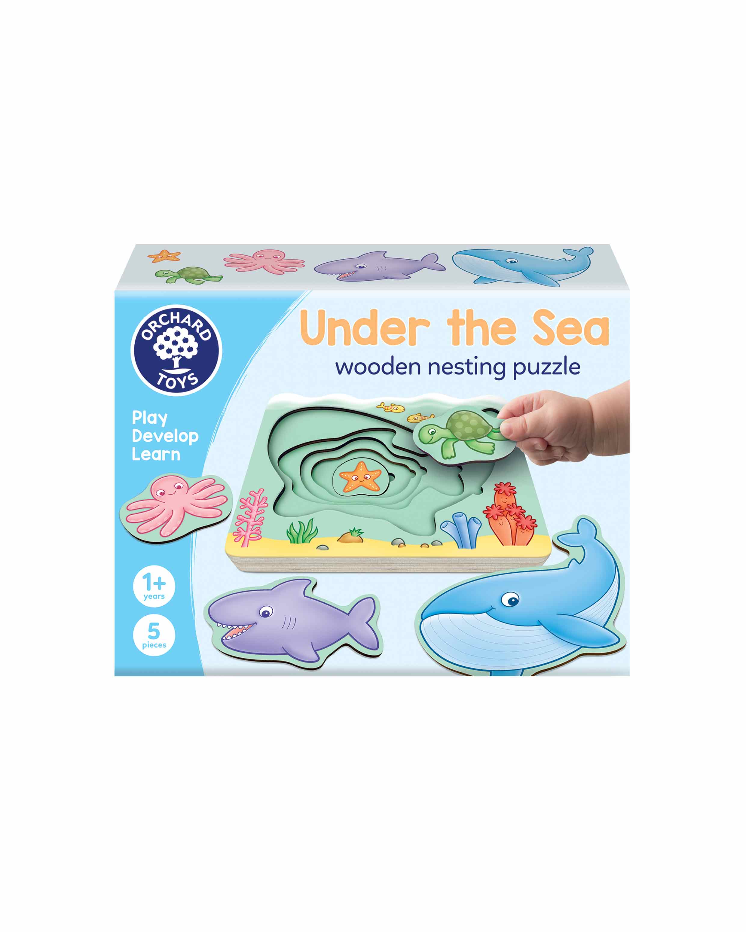 Kids Under The Sea Wooden Nesting Puzzle Ages 1-2