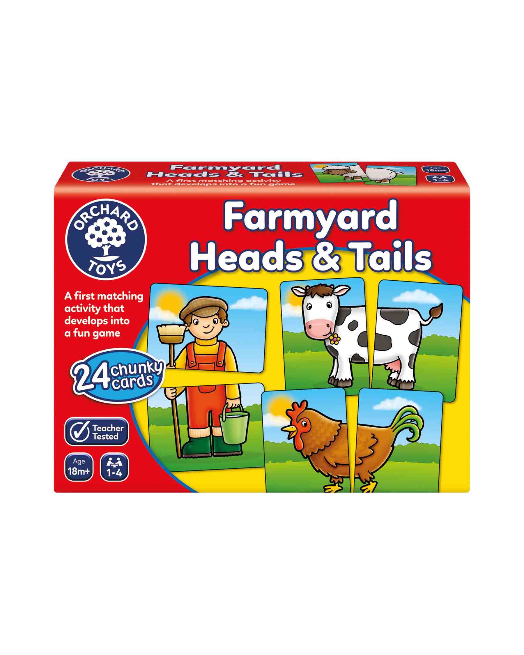 Kids Farmyard Head and Tail Matching Card Game Age 2+