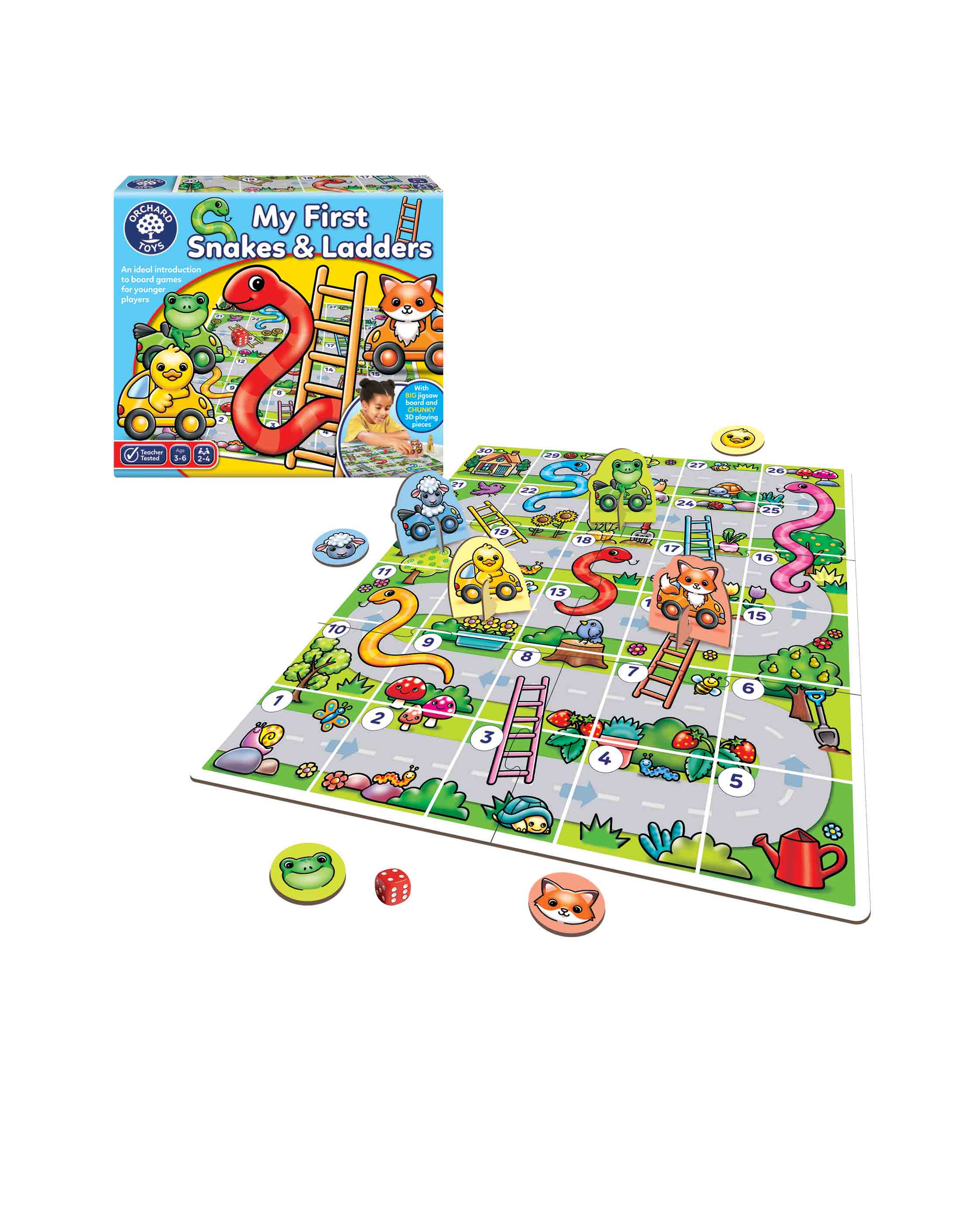 Kids My First Snake and Ladders Board Game Age 3+