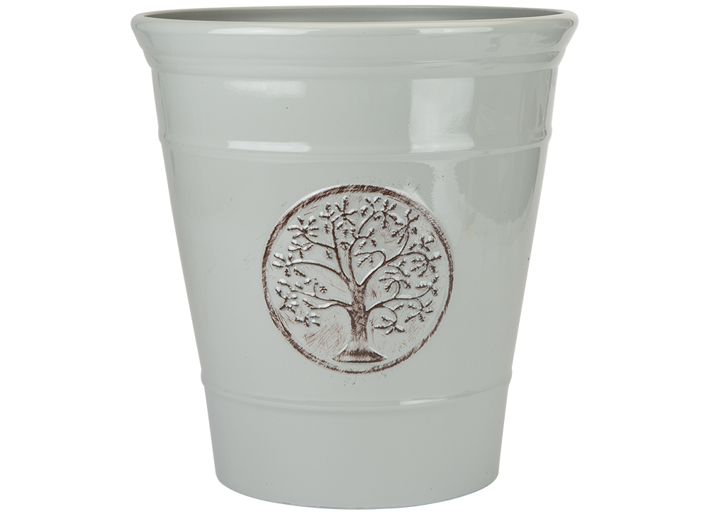 Deluxe Plastic Planter Grey 40cm