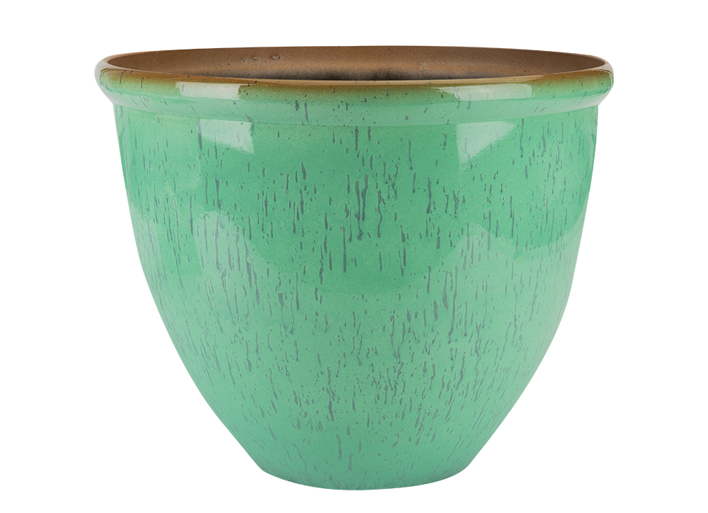 Ceramic Look Planter Turquoise 40cm