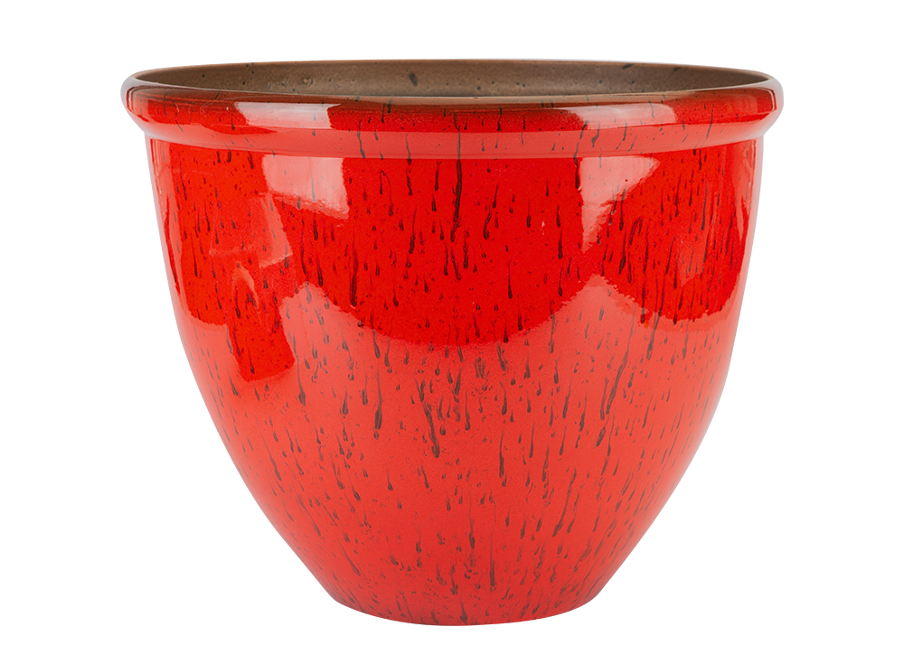 Ceramic Look Planter Red 52cm