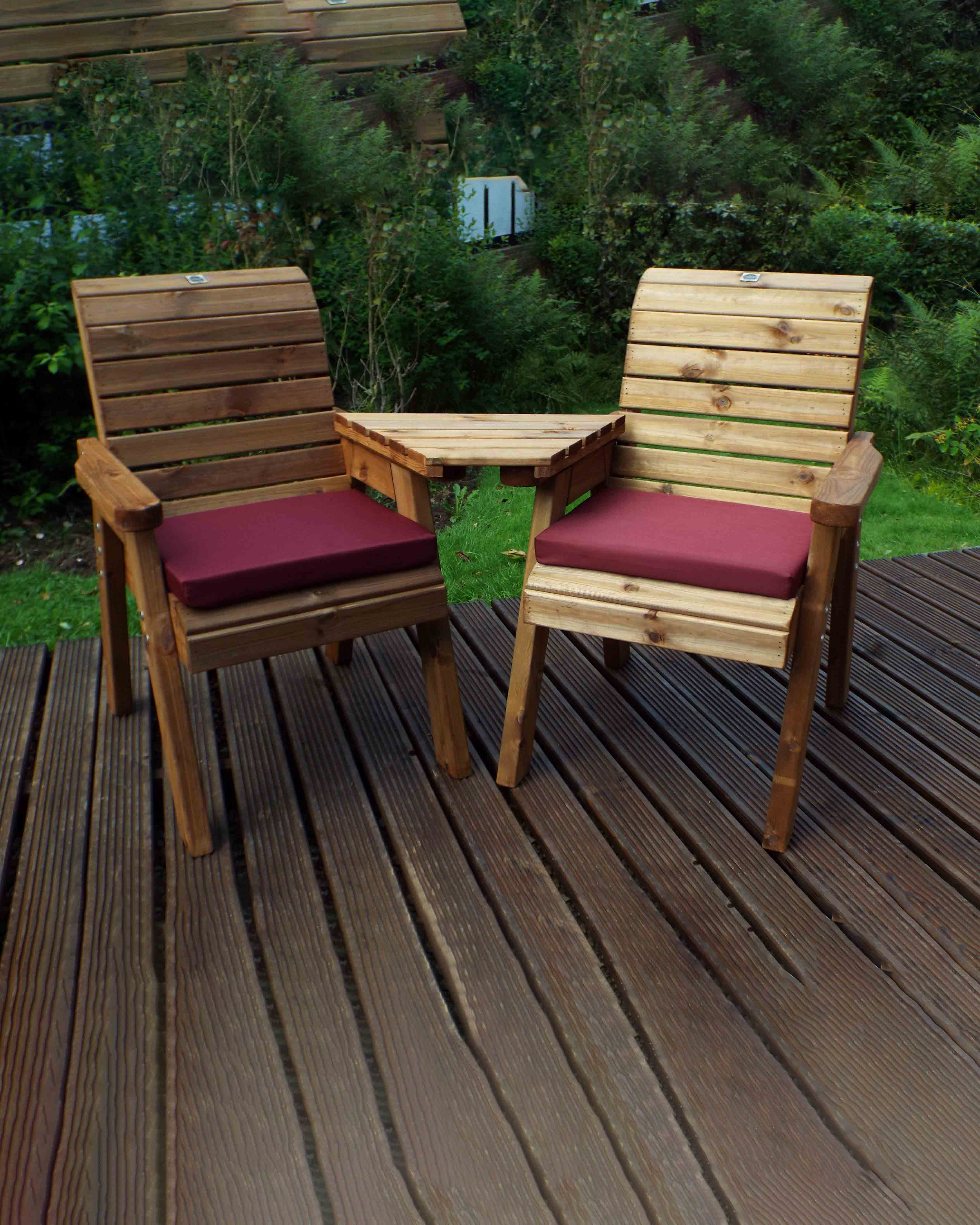 Charles Taylor Twin Companion Set with Burgundy Cushions