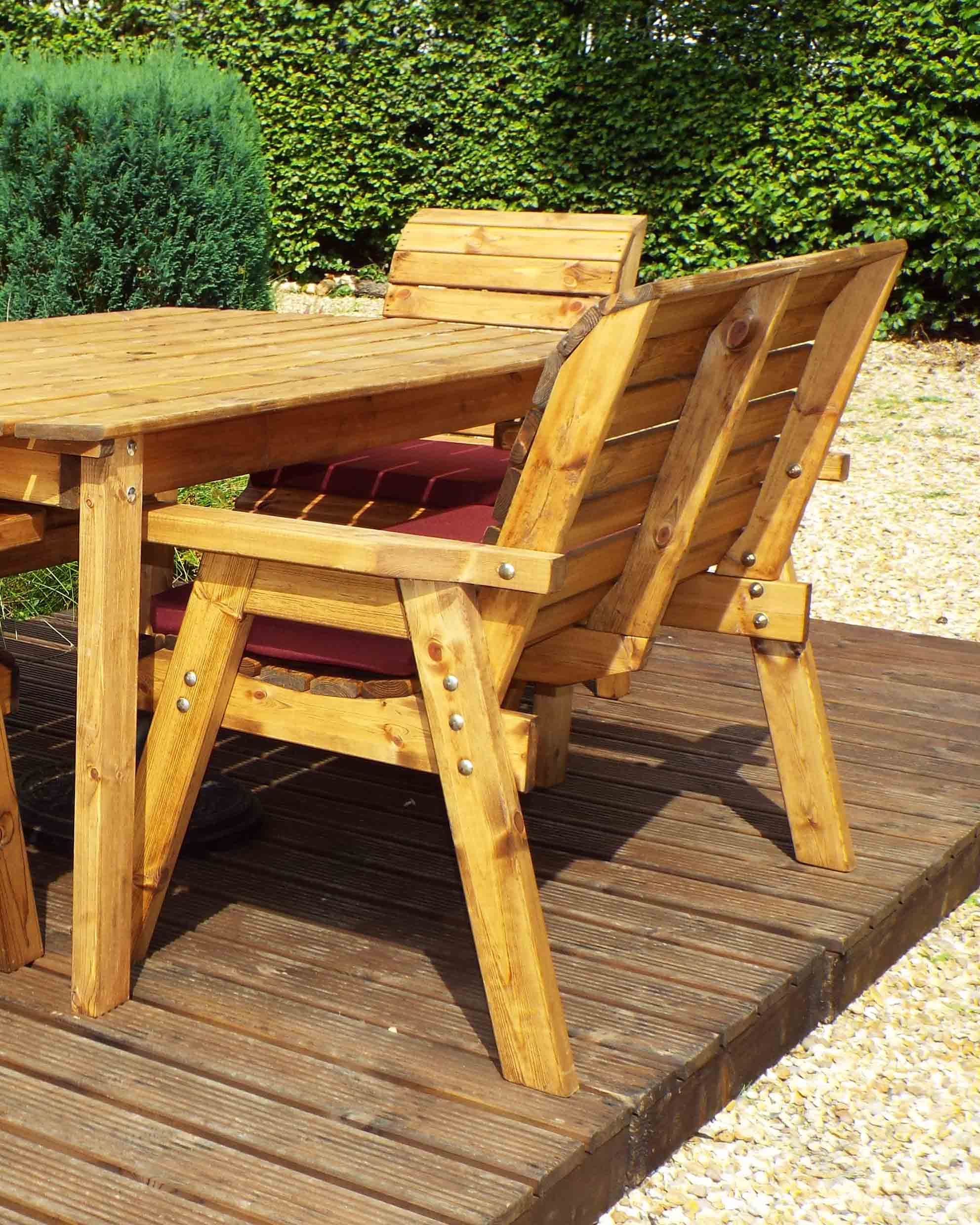 Charles Taylor Six Seat Table Set Burgundy Accessories