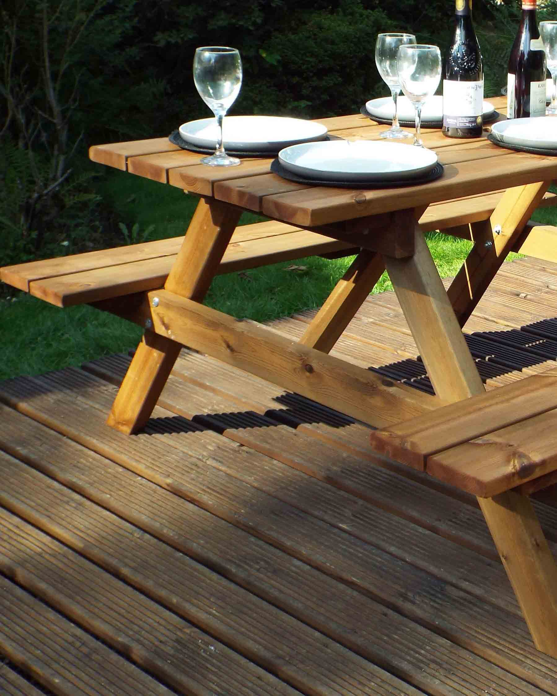 Charles Taylor Six Seater Picnic Table Gold