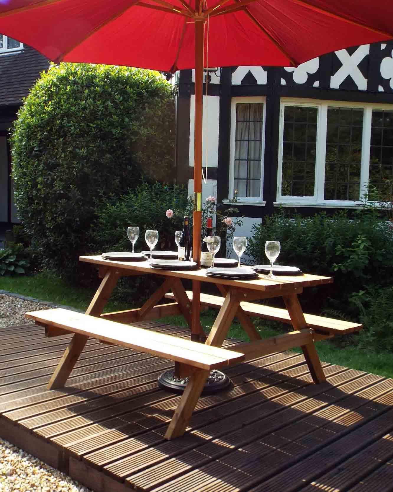Charles Taylor Six Seater Picnic Table Gold