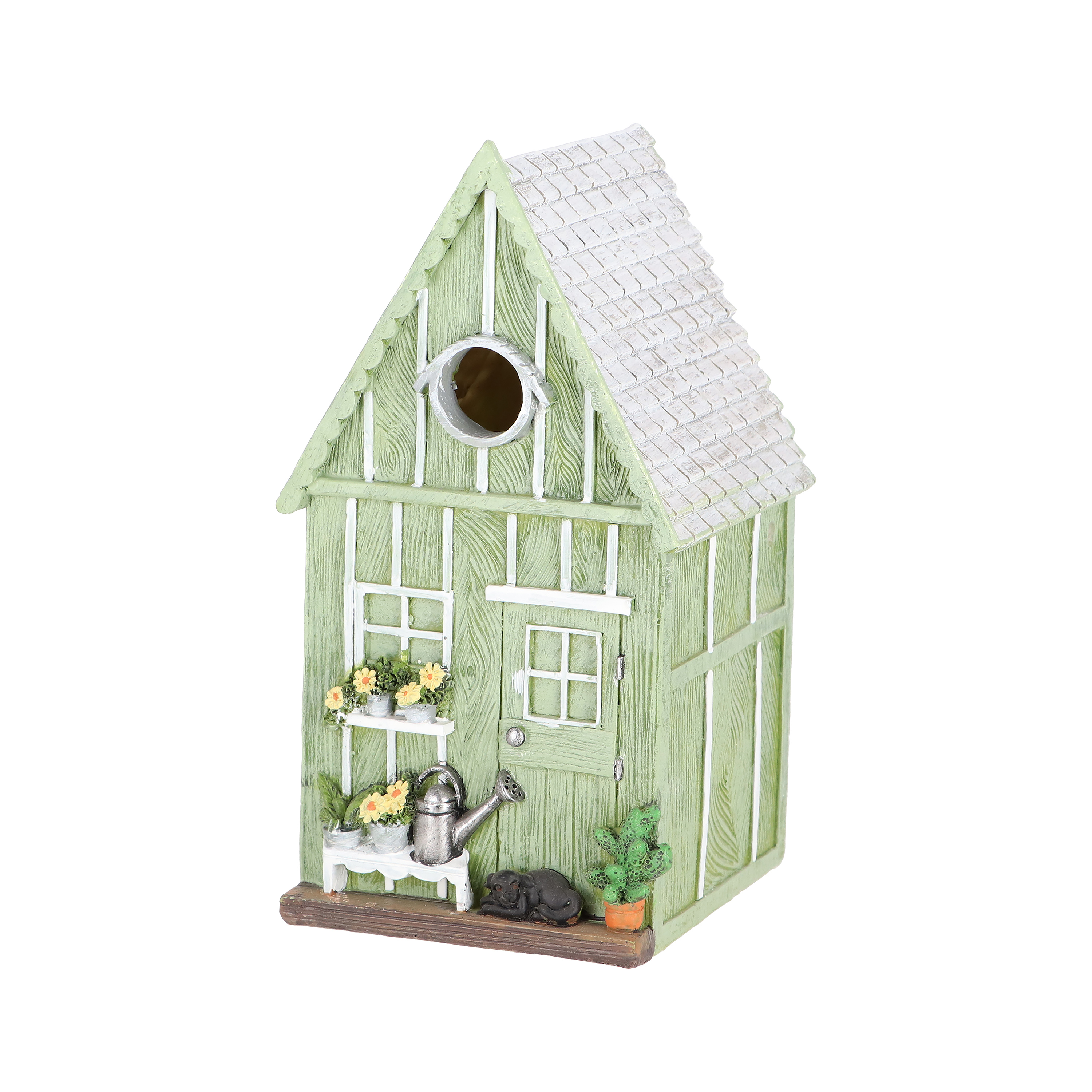 Garden Shed Bird House Green