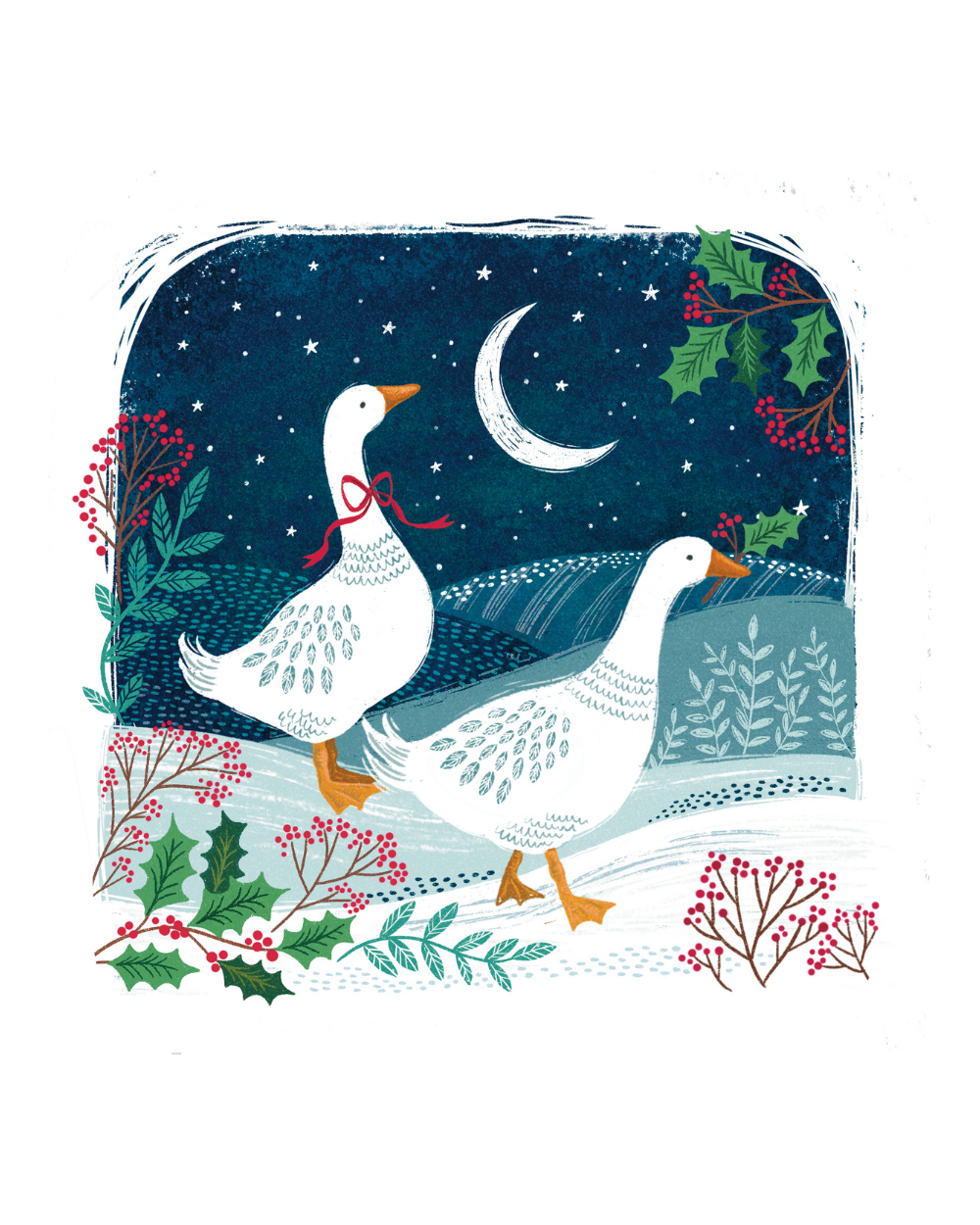 Charity Christmas Cards 10 Pack Geese