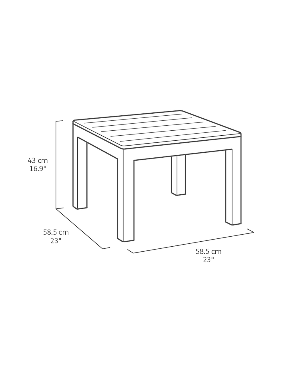 Emma 2 Seater Balcony Set With Table Graphite Keter