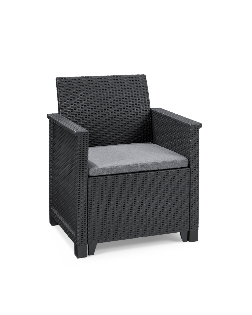 Emma 2 Seater Balcony Set With Table Graphite Keter