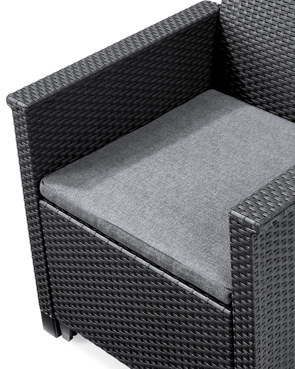 Emma 2 Seater Balcony Set With Table Graphite Keter