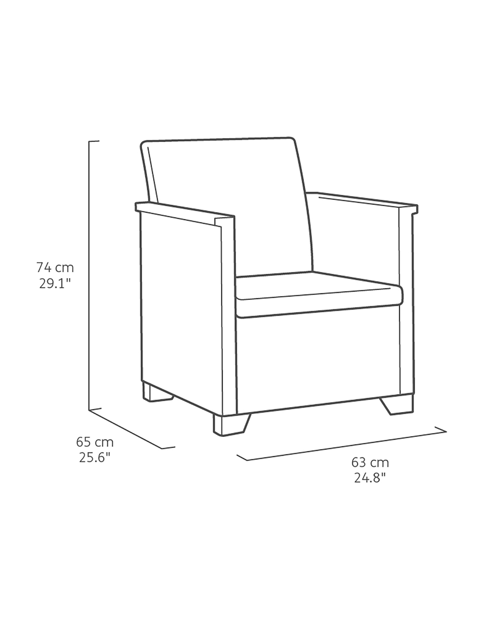 Emma 2 Seater Balcony Set With Table Graphite Keter
