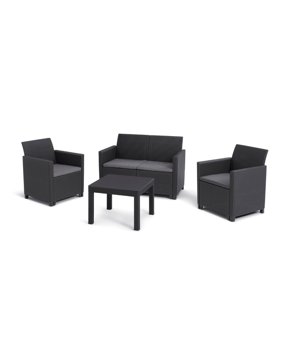 Marie 4 Seater Lounge Set Graphite Keter