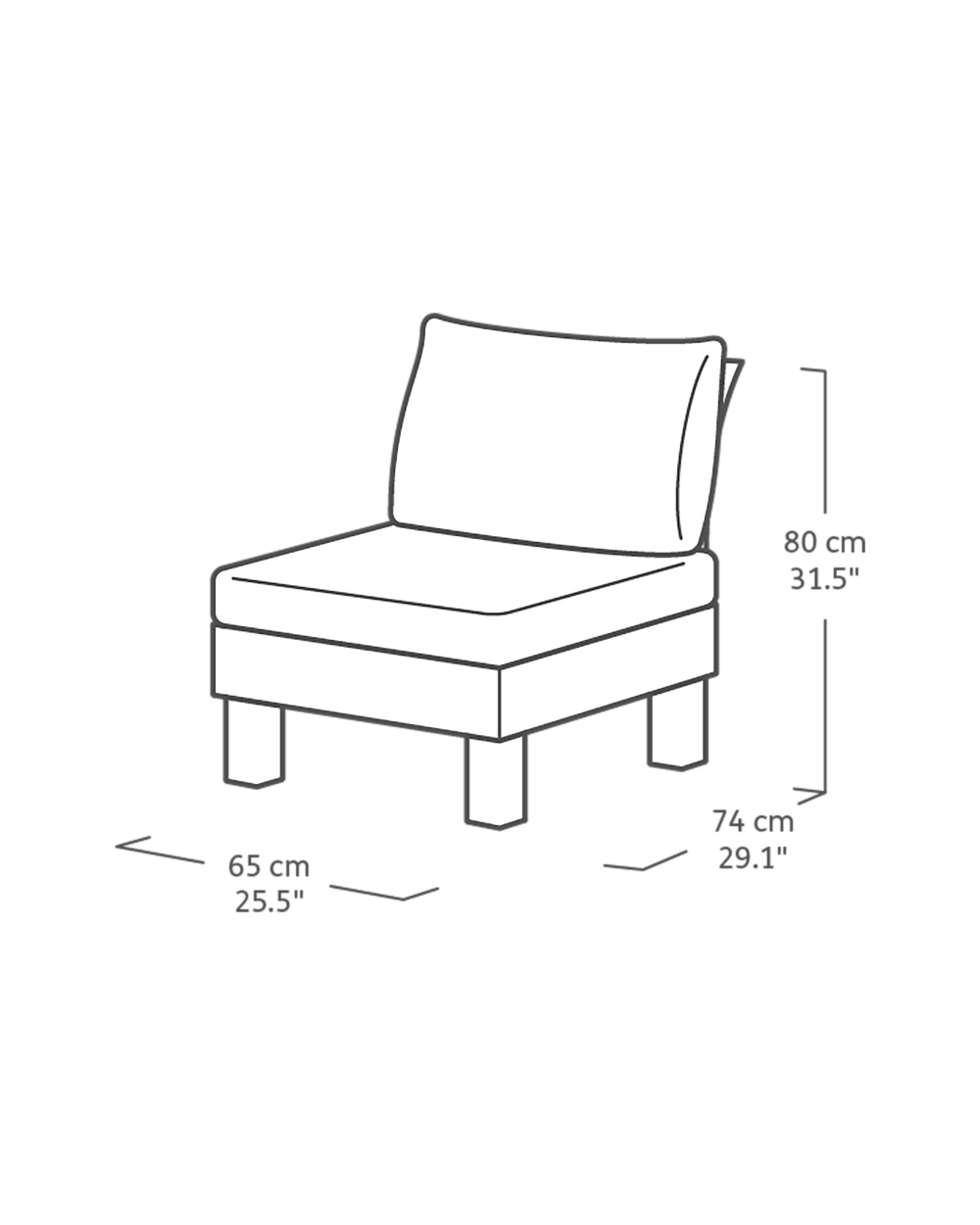 Elements Balcony Garden Patio Set Graphite Keter