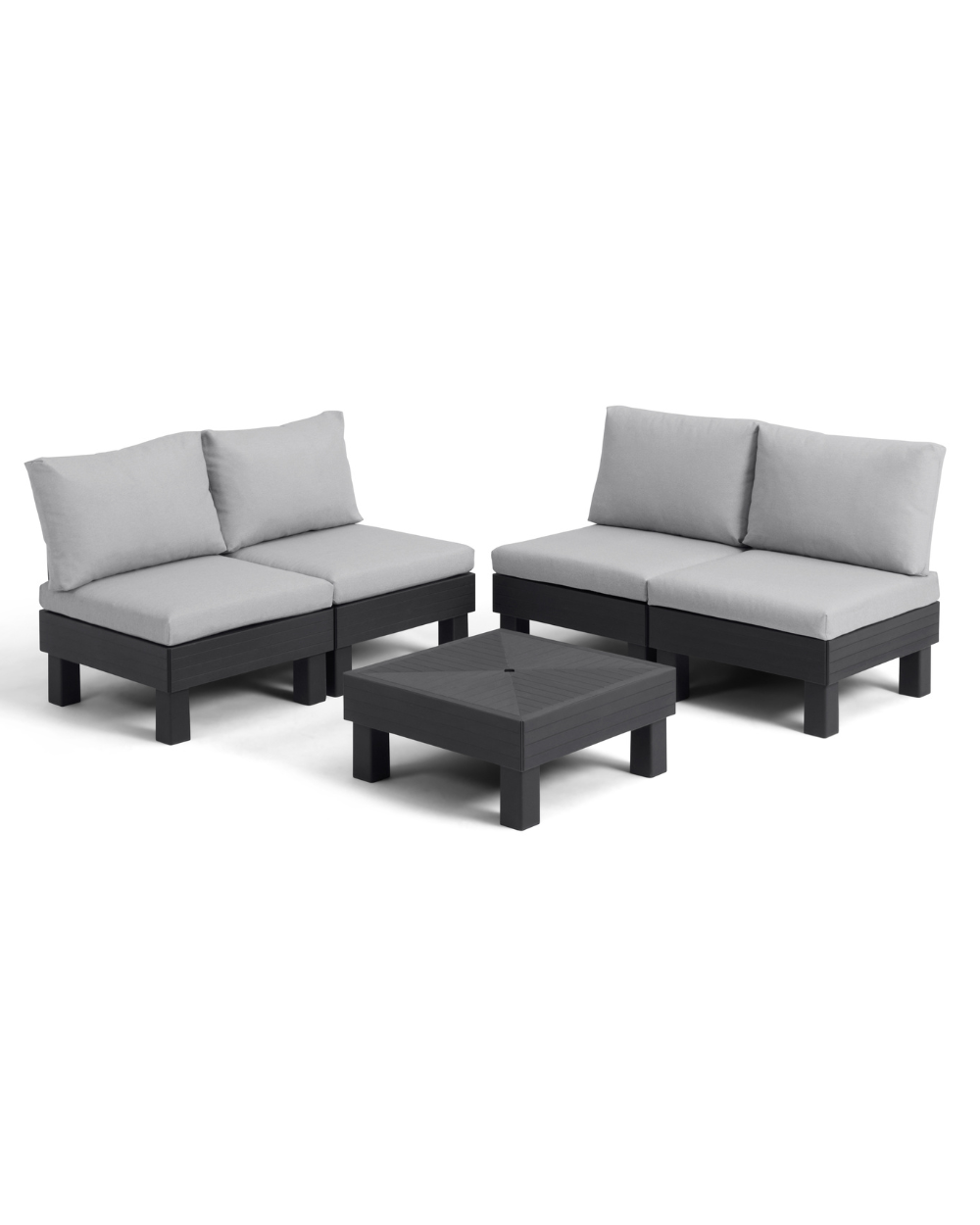 Elements 4 Seater Modular Lounge Set Graphite