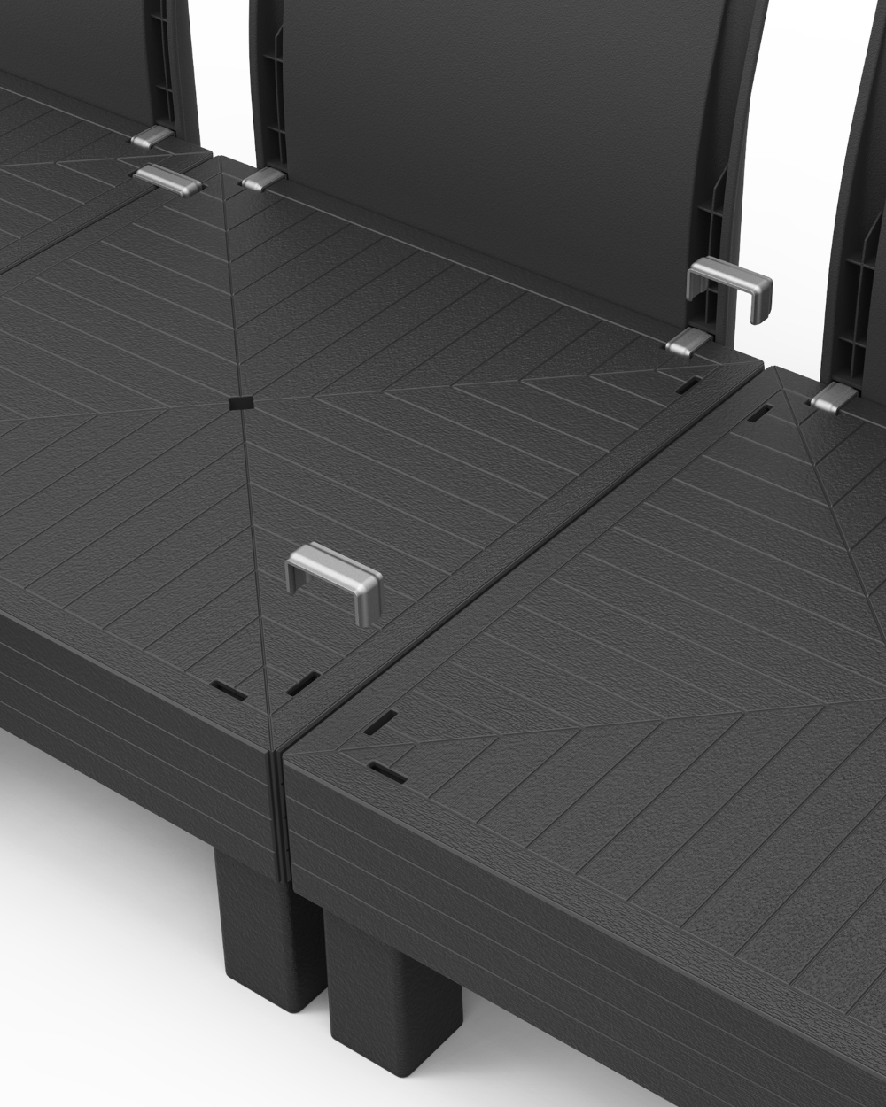 Elements 4 Seater Modular Lounge Set Graphite