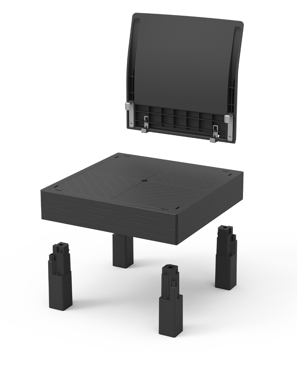 Elements 4 Seater Modular Lounge Set Graphite