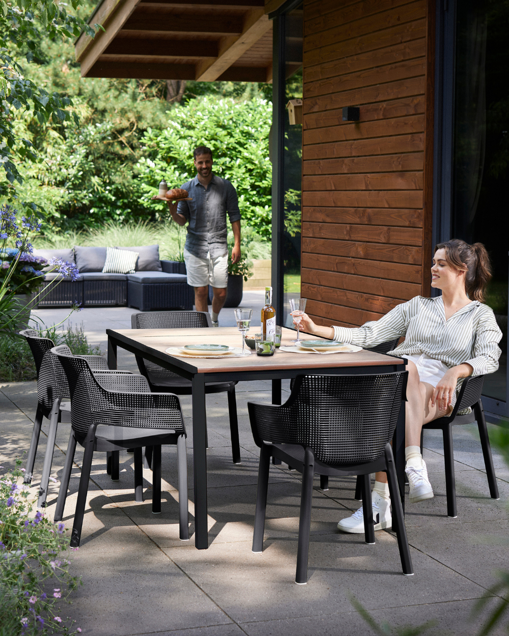 Ashwood Porto 160cm Table + Elisa Dining Chair Set of 6
