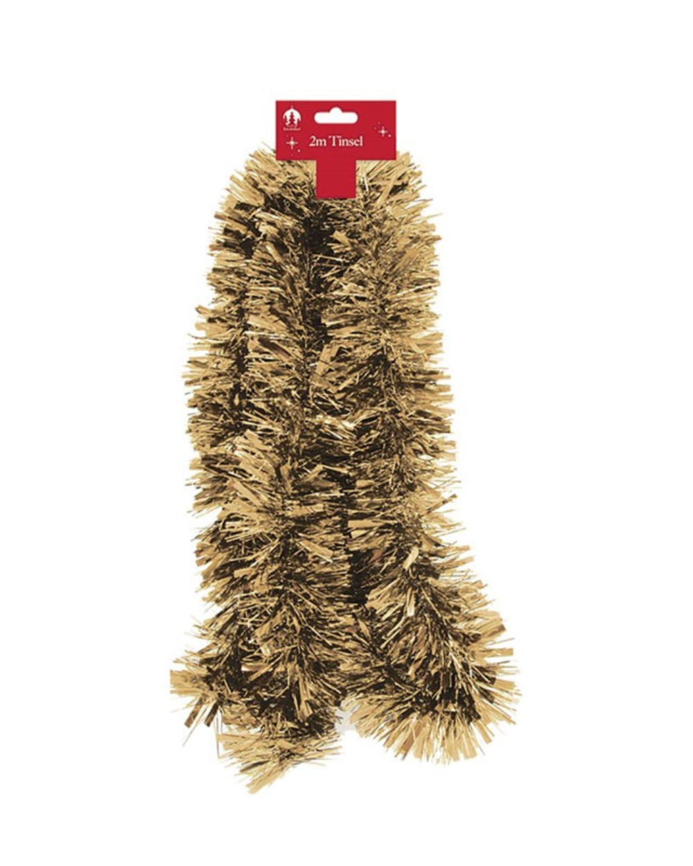 Gold Tinsel 2m Christmas Tree Decoration