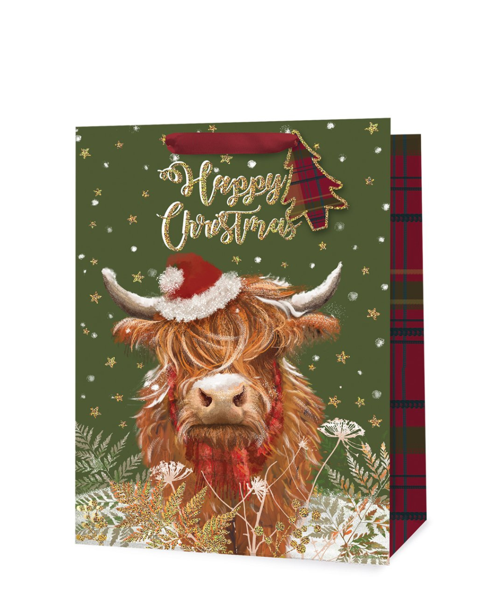 Christmas Gift Bag Highland Cow Extra Large