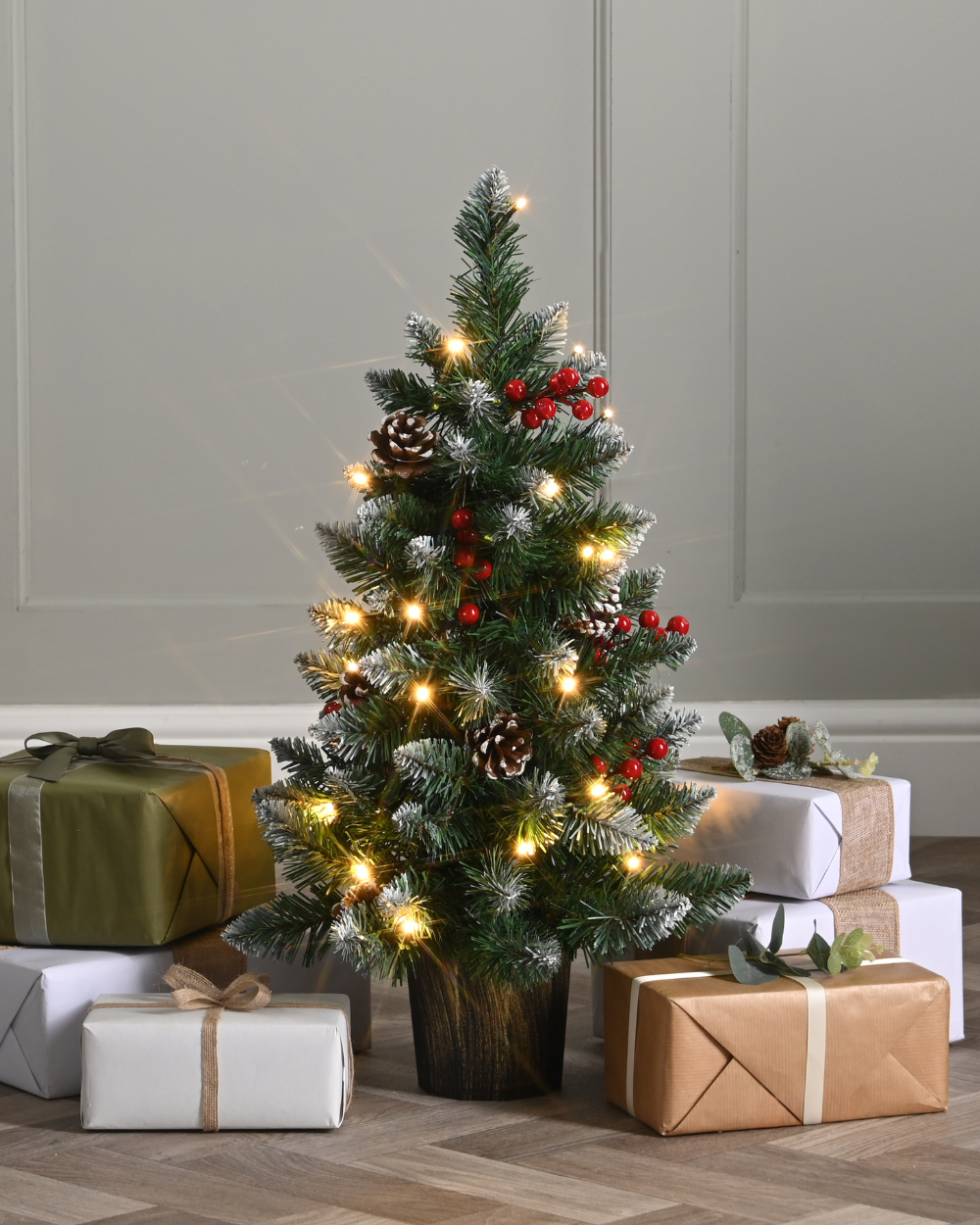 Christmas Tree Pre-lit 60cm Artificial