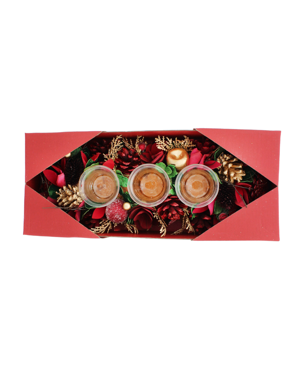 Pine Cone 3 Candle Holder Wreath 36cm