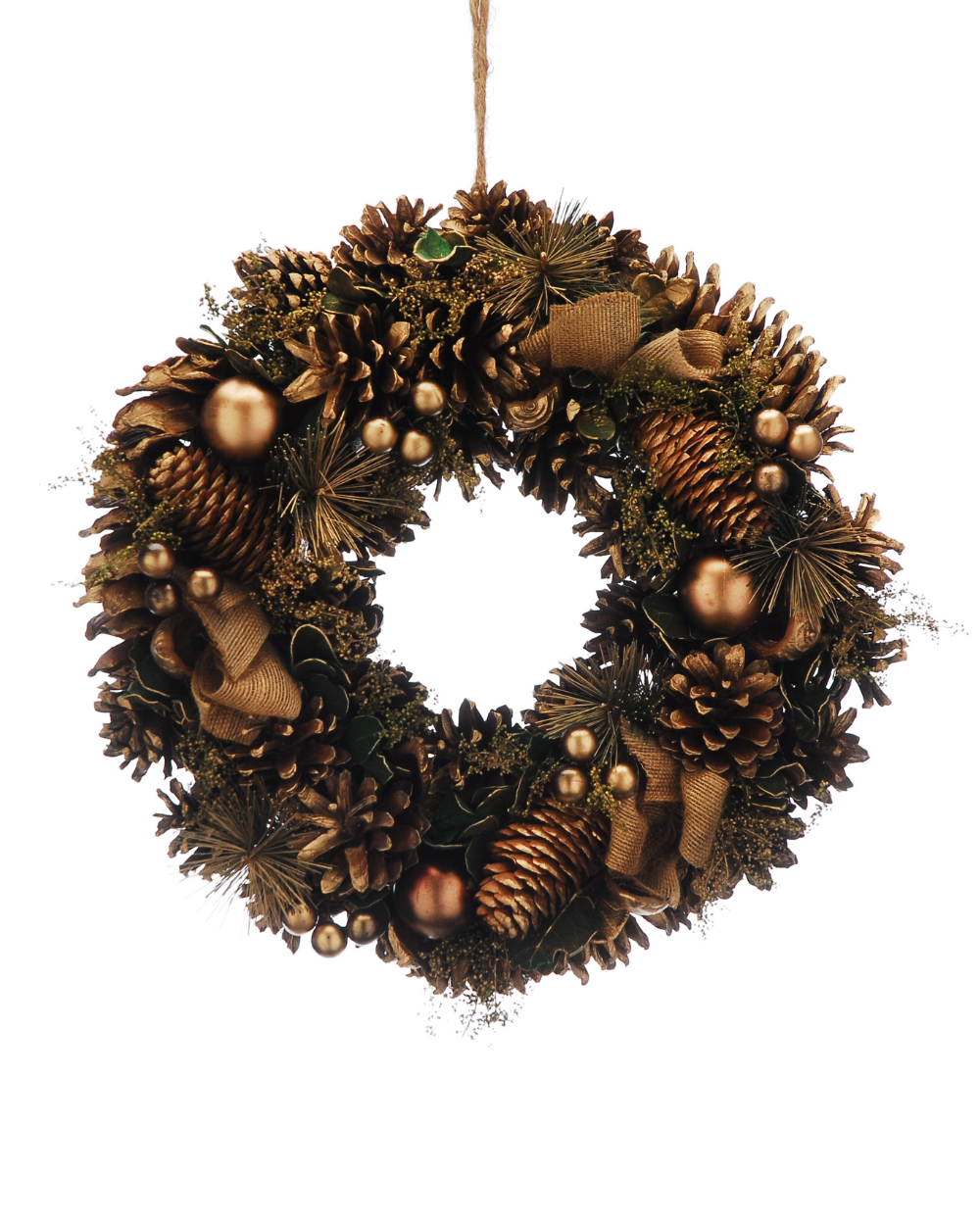 Gold Balls & Berries Christmas Wreath 36cm