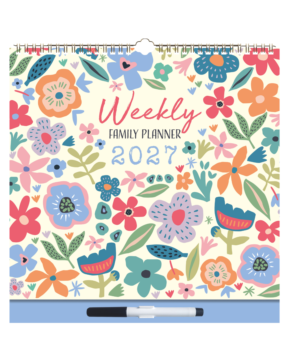 2027 Weekly Family Planner Organiser Floral