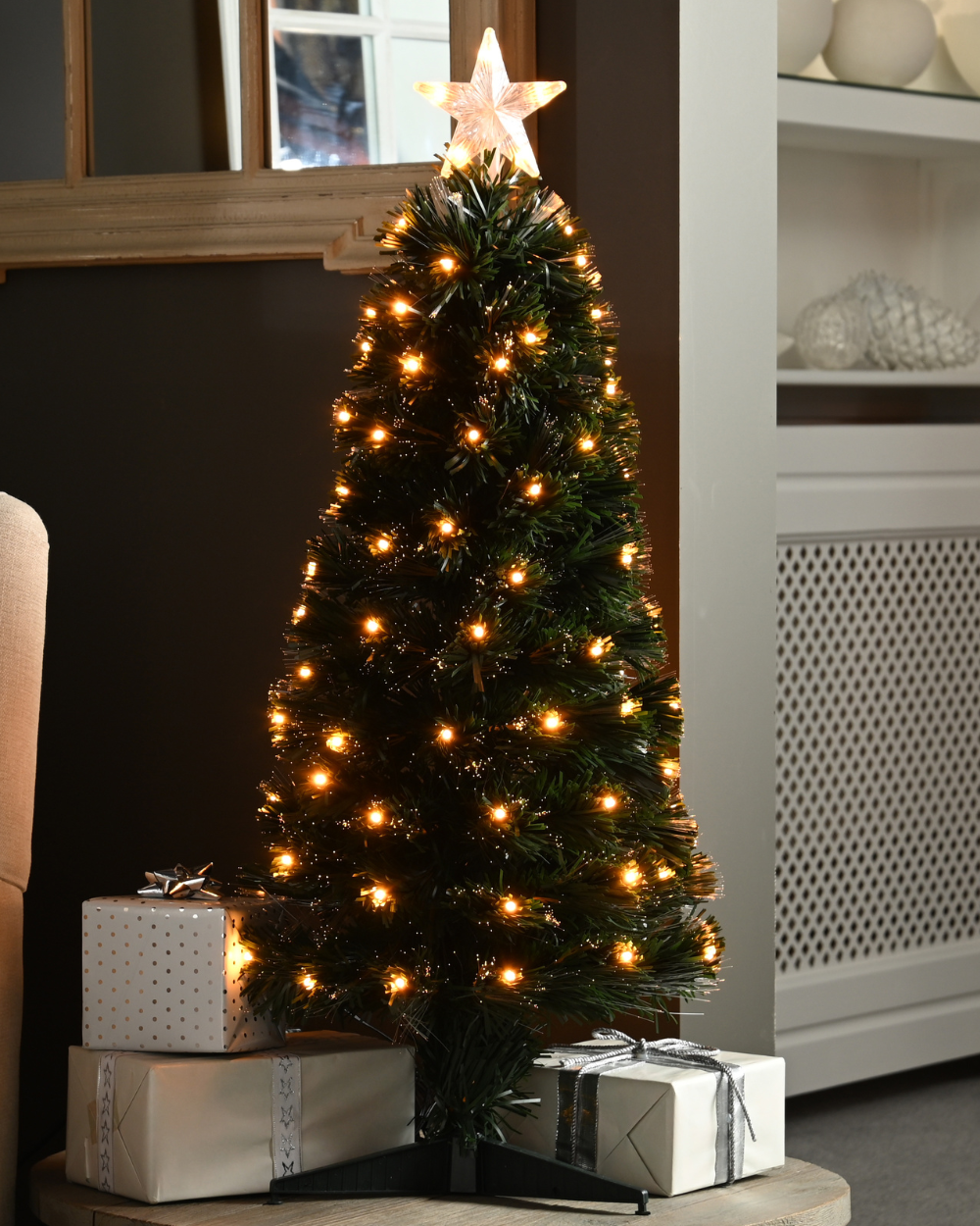 Slim Artificial Christmas Tree 60cm Fibre Optic