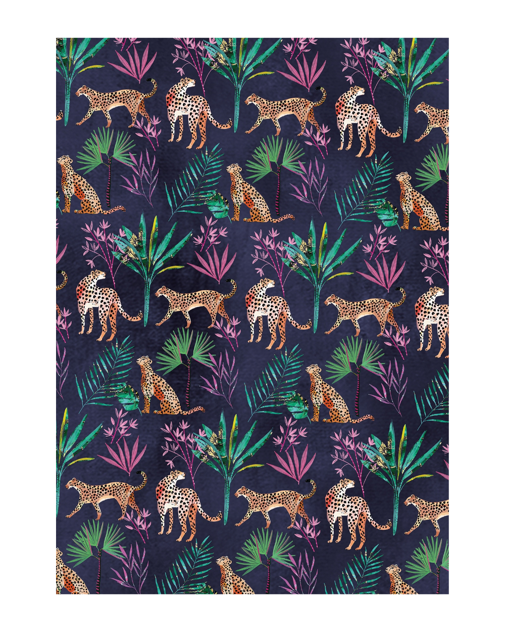 Gift Wrapping Paper Elegant Leopards