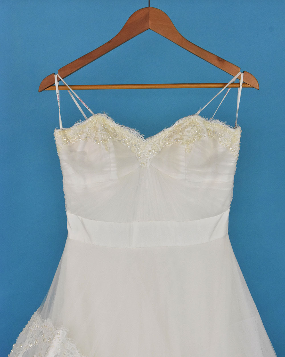 Anoushka Ivory Strapless A Line Wedding Dress