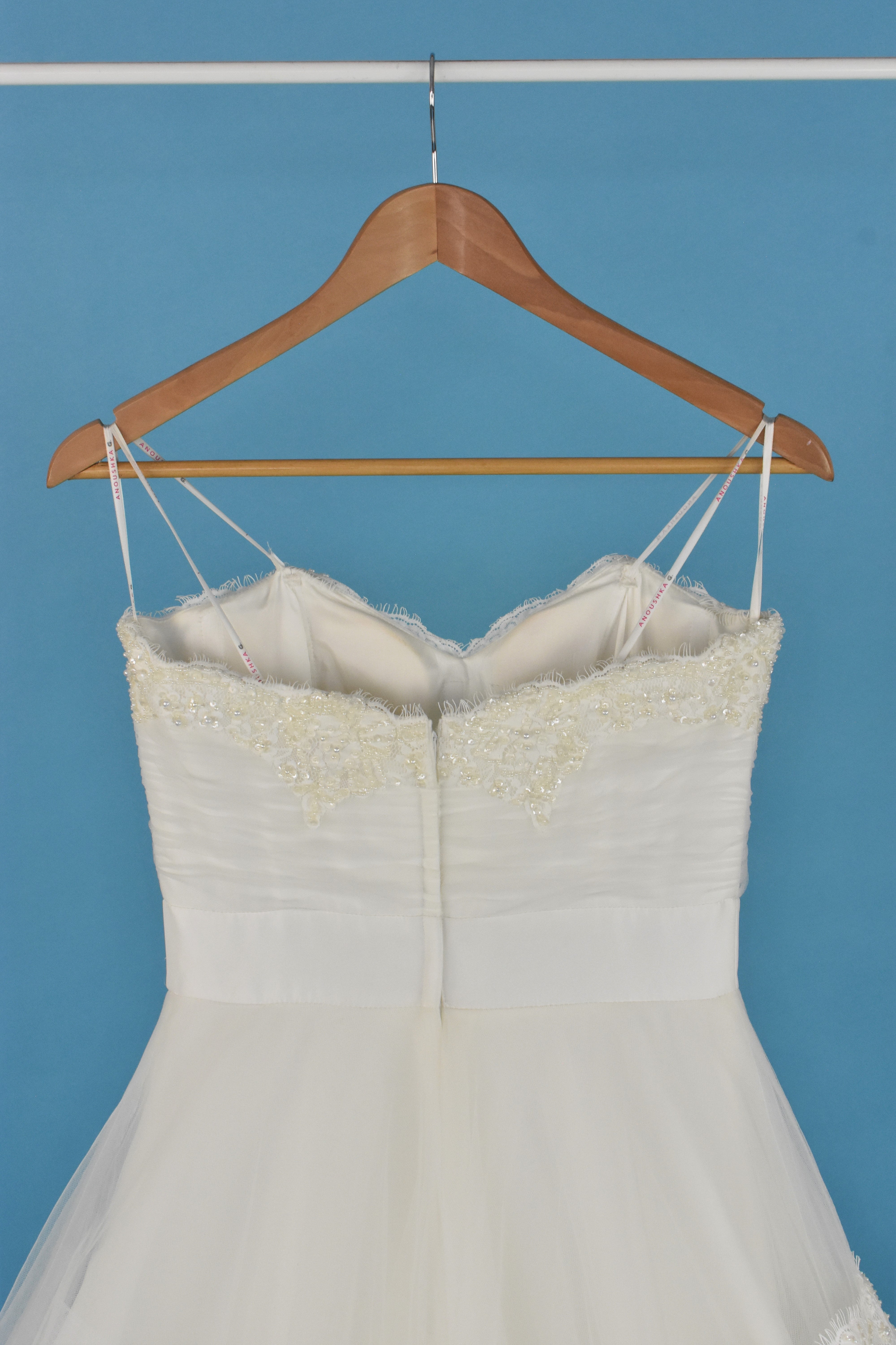 Anoushka Ivory Strapless A Line Wedding Dress