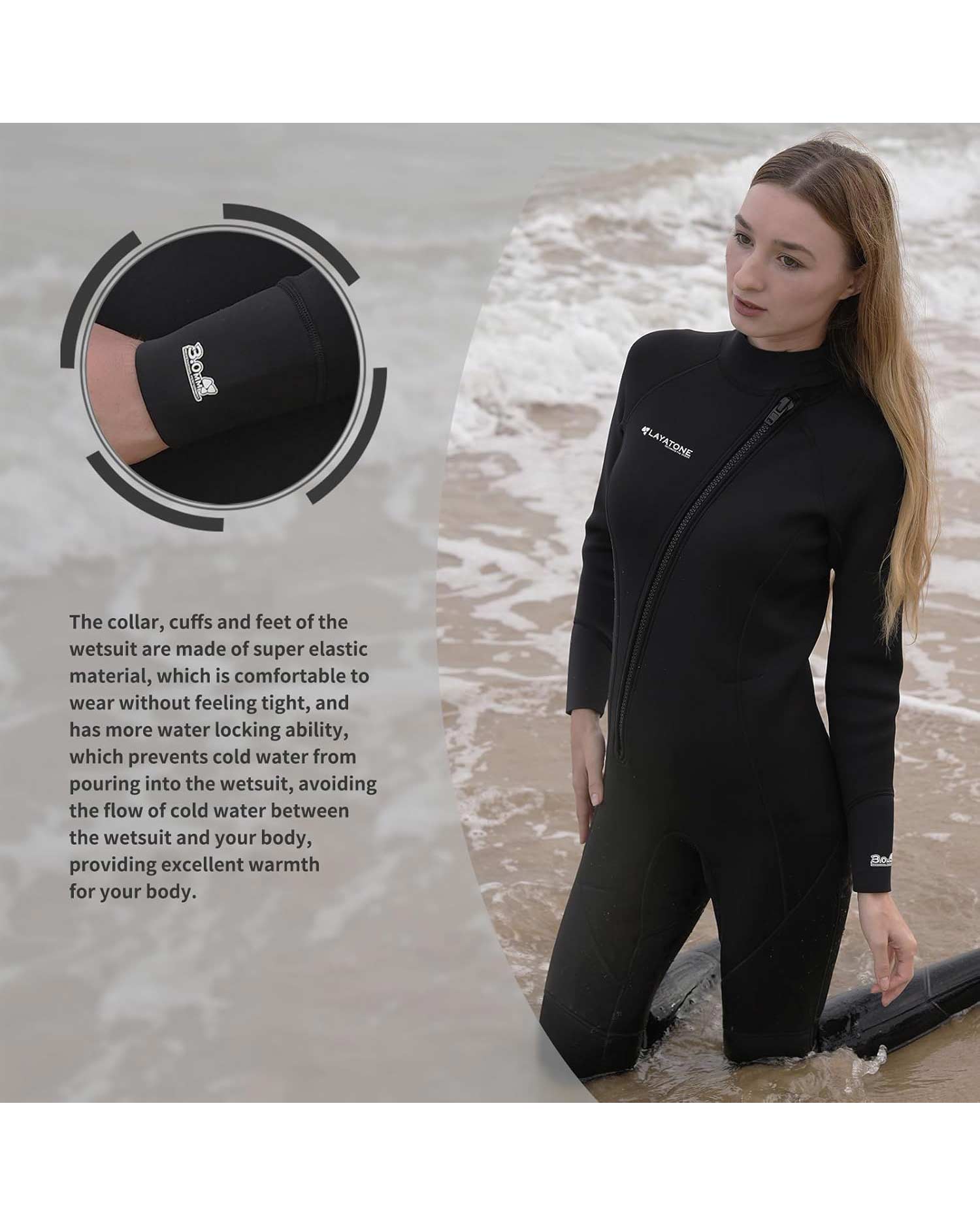 Layatone Unisex 3mm Shorty Neoprene Wetsuit Black