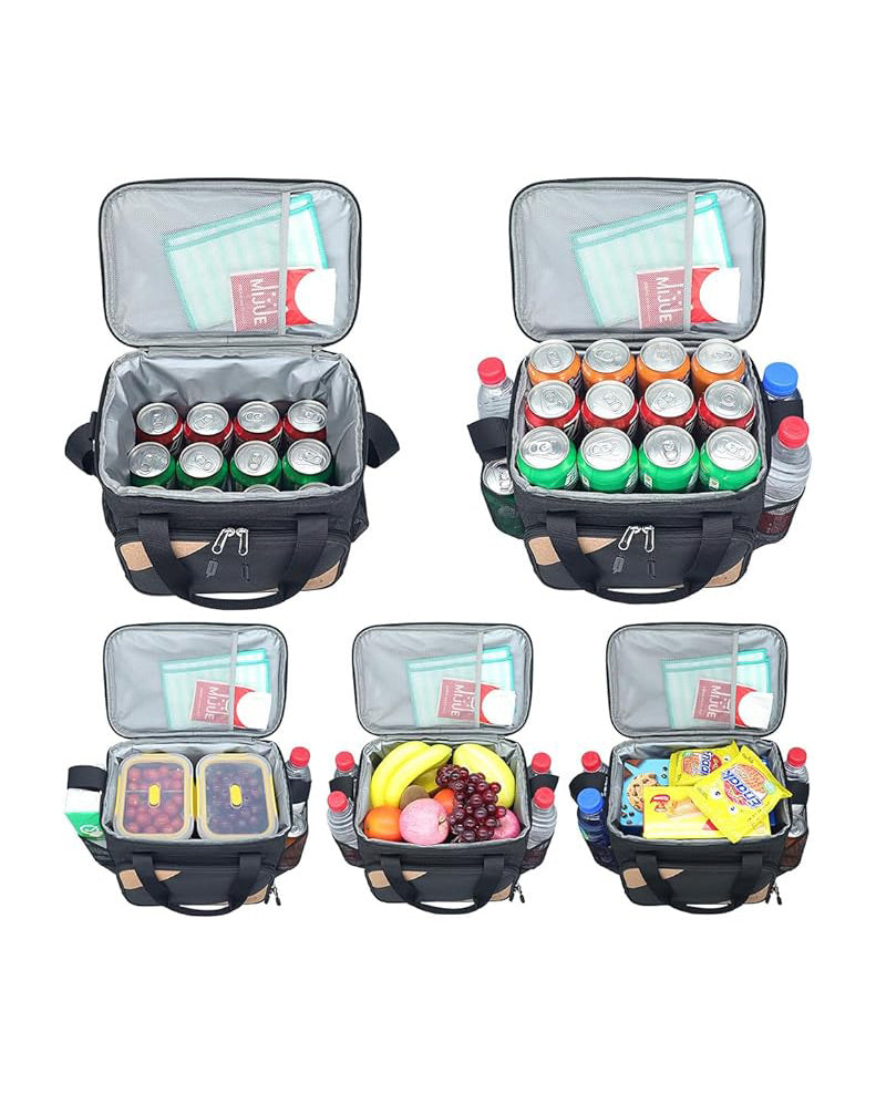 QUENZROC Lunch Bag Insulated Cooler Bag 10L Grey