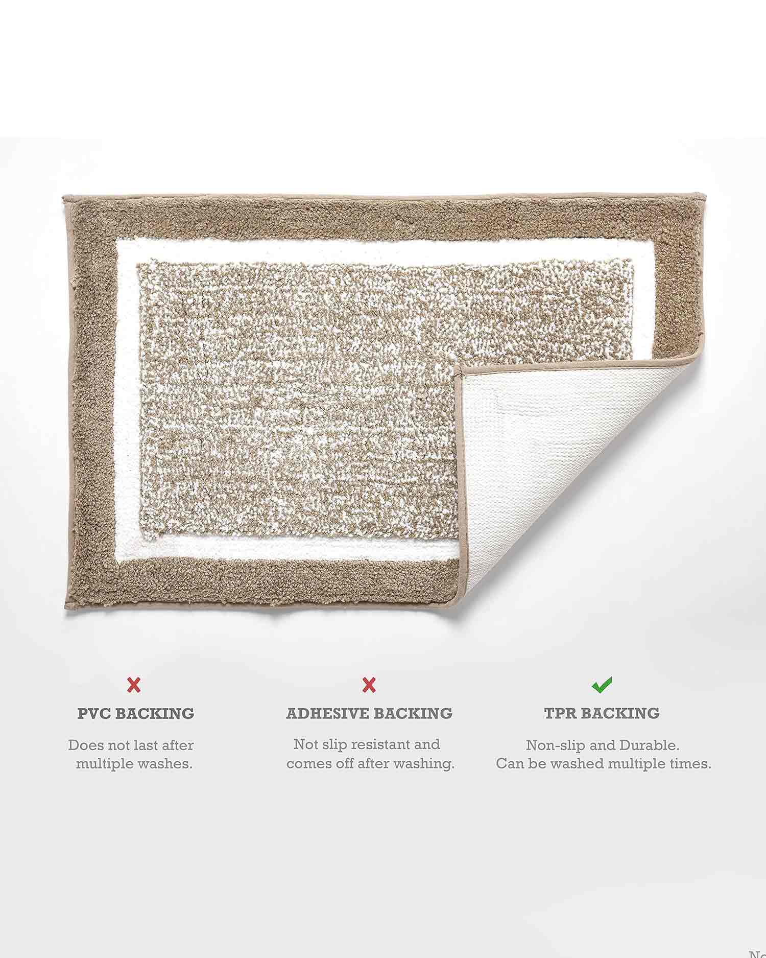 Bath Mat Sets 2 Piece Brown 50x80 cm 50x40 cm