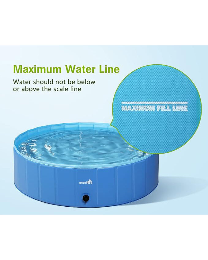 Paddling Pool for Pets and kids Foldable 120x 30cm