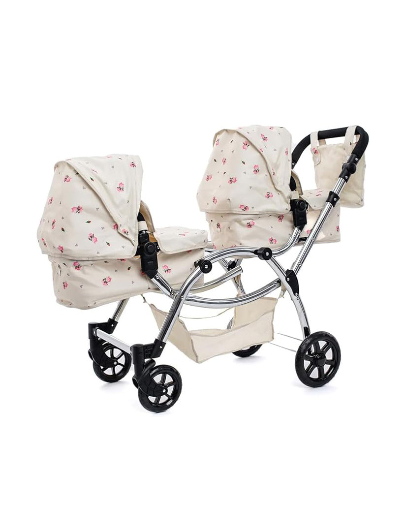 Roma Darcie Twin Cream Dolls Pram Ages 3+ Cream