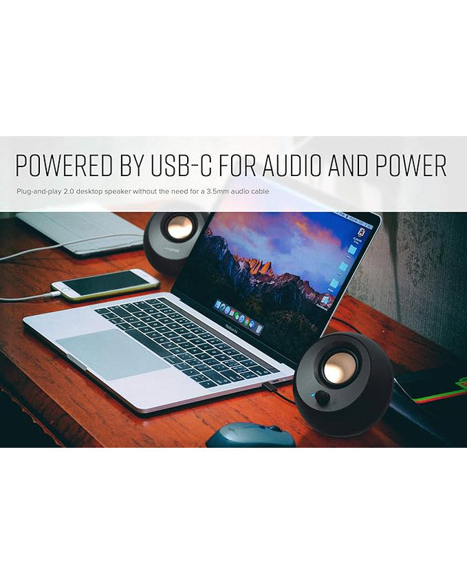 CREATIVE Pebble V3 Minimalistic 2.0 USB-C Desktop Speakers