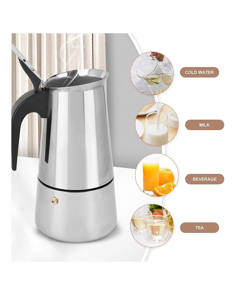 Moka Espresso Maker Coffee Pot Stainless Steel 600ml