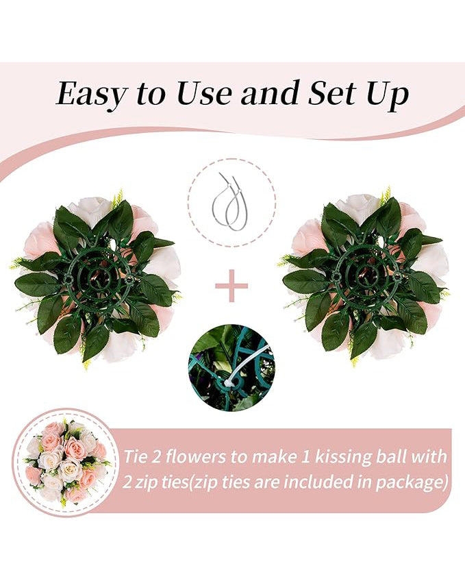 BLOSMON Artificial Flower Centrepieces 6pcs Blush Cream