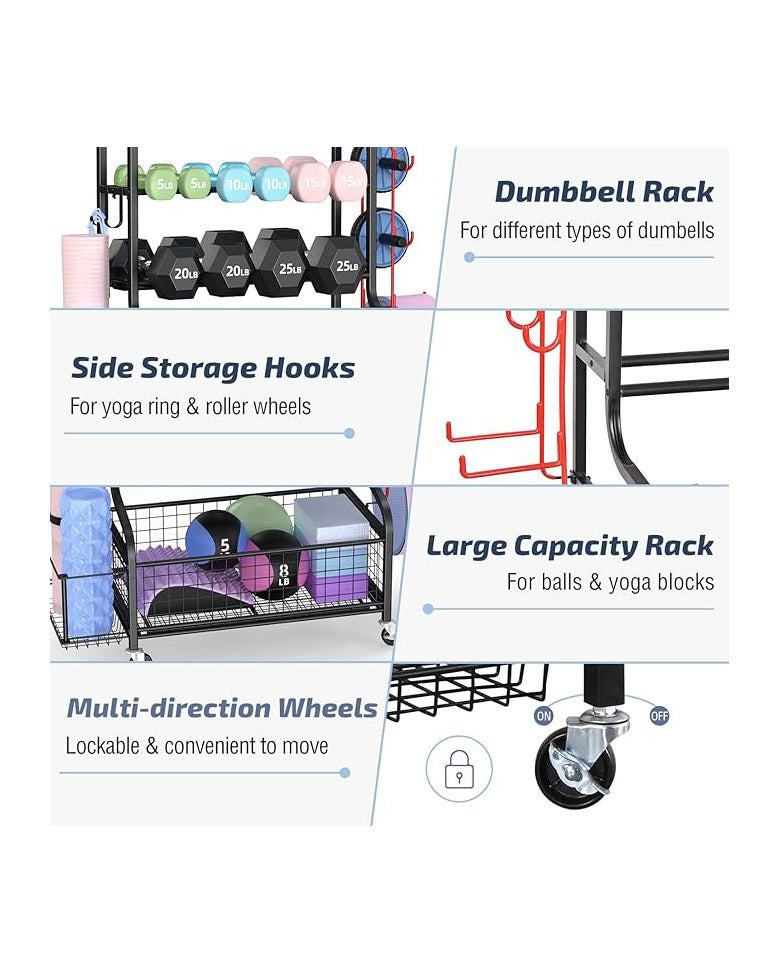 Mythinglogic Dumbbell Rack Stand Powder-Coated Steel