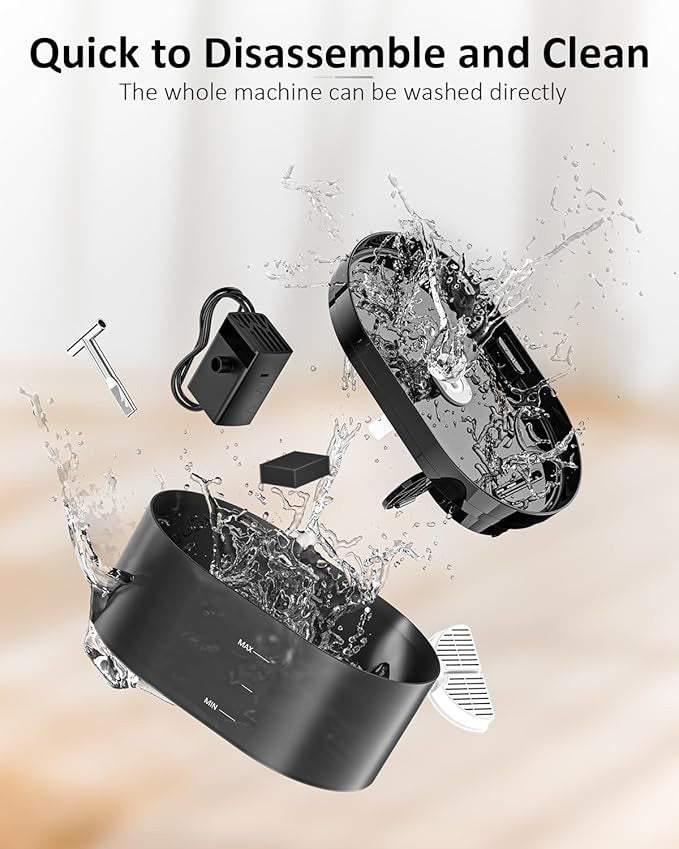 Automatic Water Fountain 2.2L for Cats Dogs Black