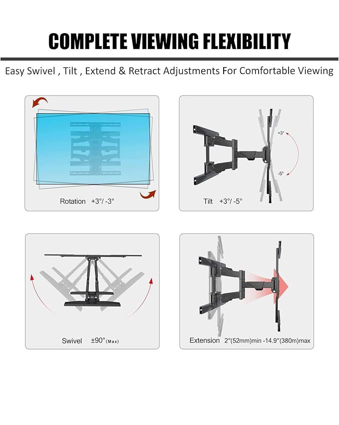 ETHU TV Wall Mount for 40-80 Inch LED LCD TVs