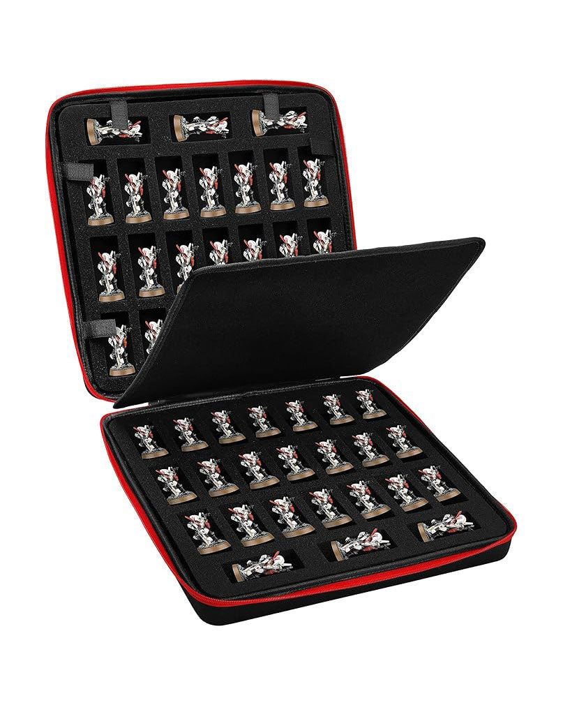 Miniature Figure Storage Carrying Case 48 Slots Black