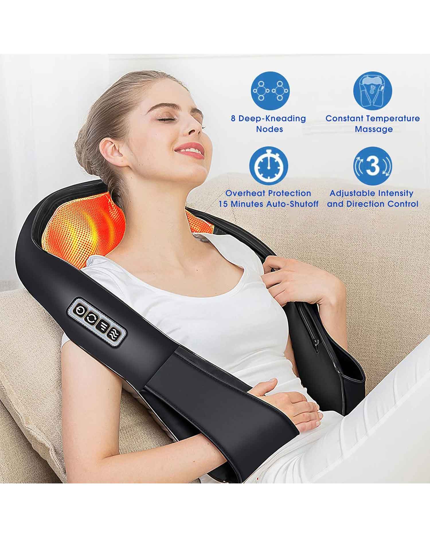 LAOBEN Neck Massager Heat Deep Tissue Massage