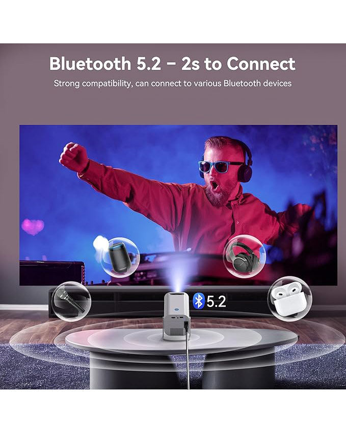 Polocsh Mini Portable Outdoor Projector iOS Android HDMI