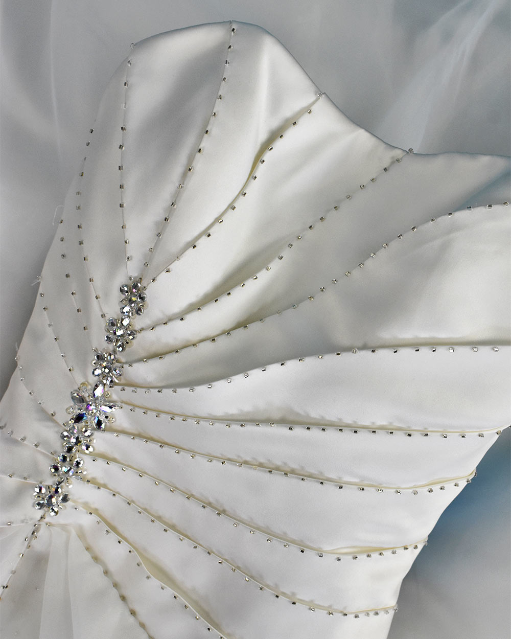 Mark Lesley Ivory Strapless Princess Wedding Dress Size 14