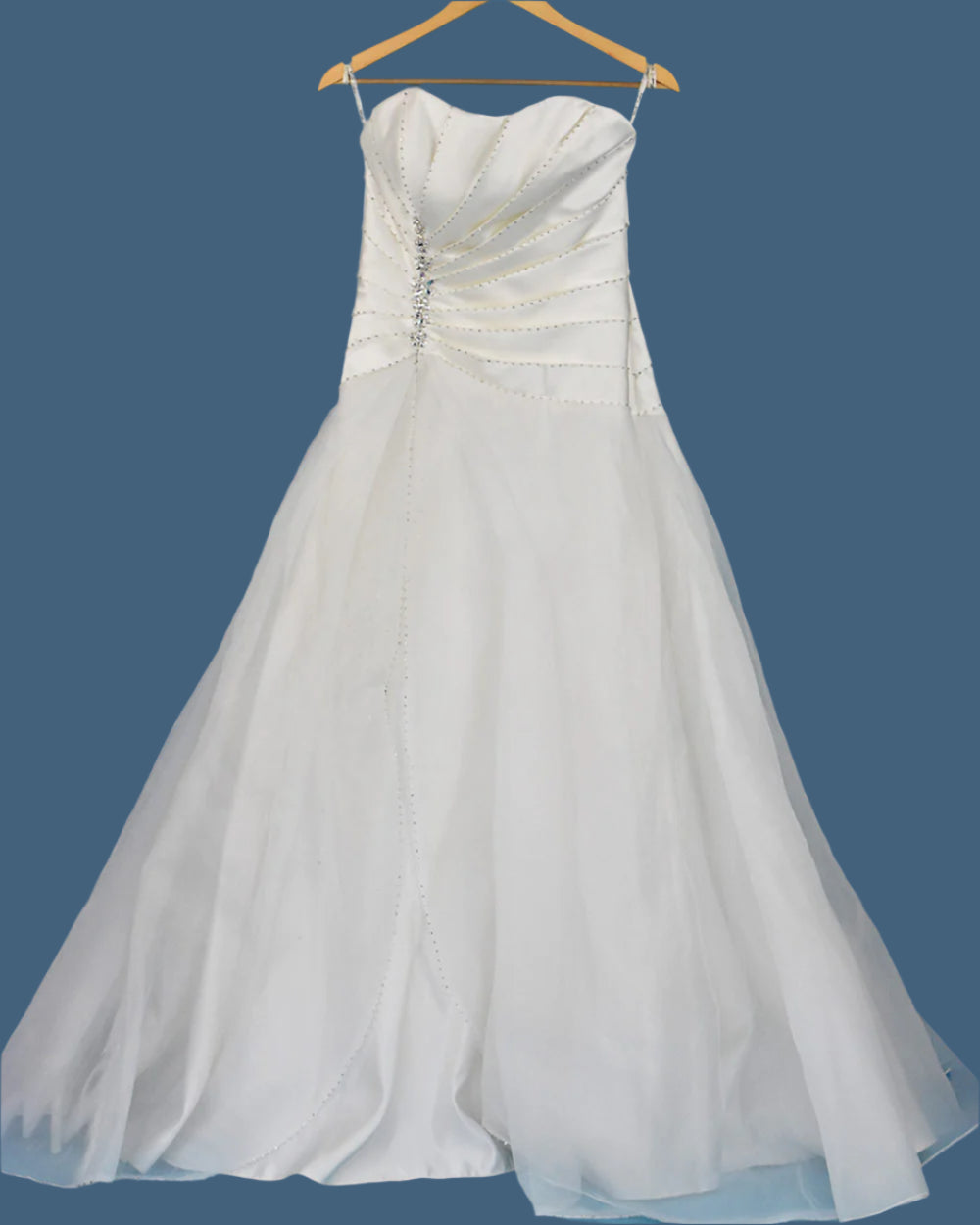 Mark Lesley Ivory Strapless Princess Wedding Dress Size 14