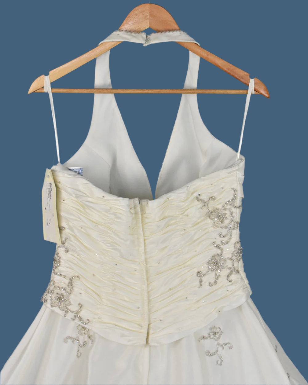 Sacha James Ivory Halter Neck Wedding Dress Size 14