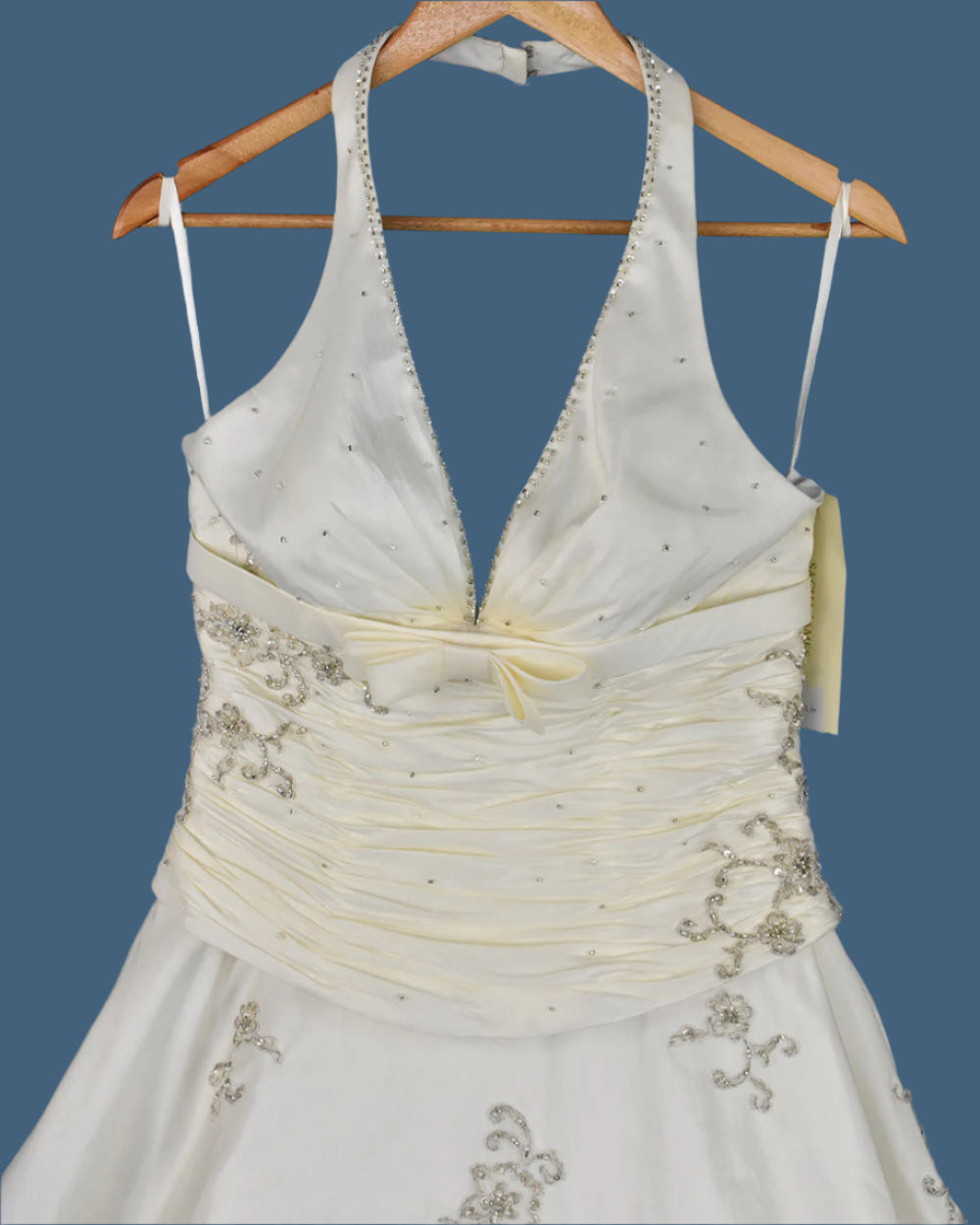 Sacha James Ivory Halter Neck Wedding Dress Size 14